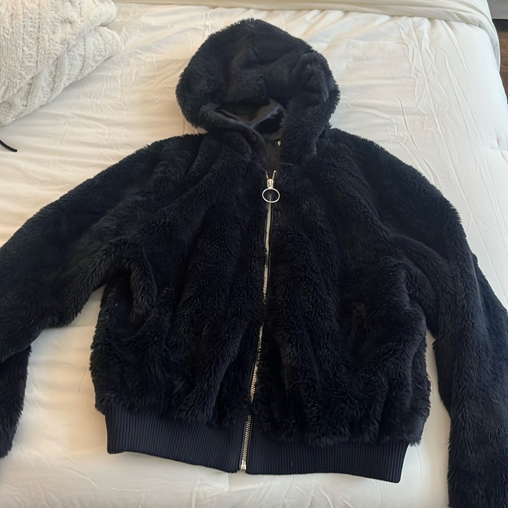 Blue fuzzy jacket